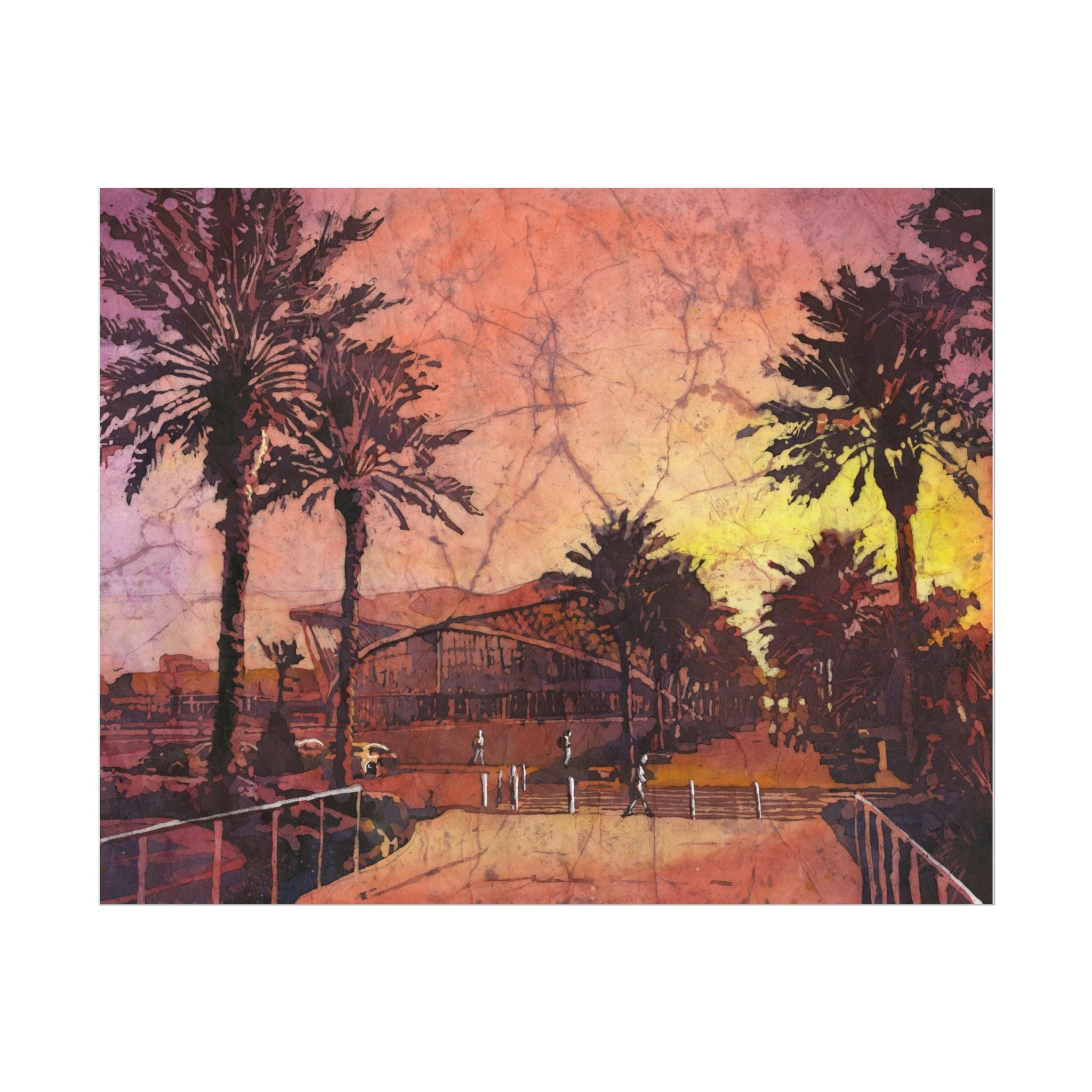 Embry-Riddle college watercolor painting Mori Hosseini Student Union c ...