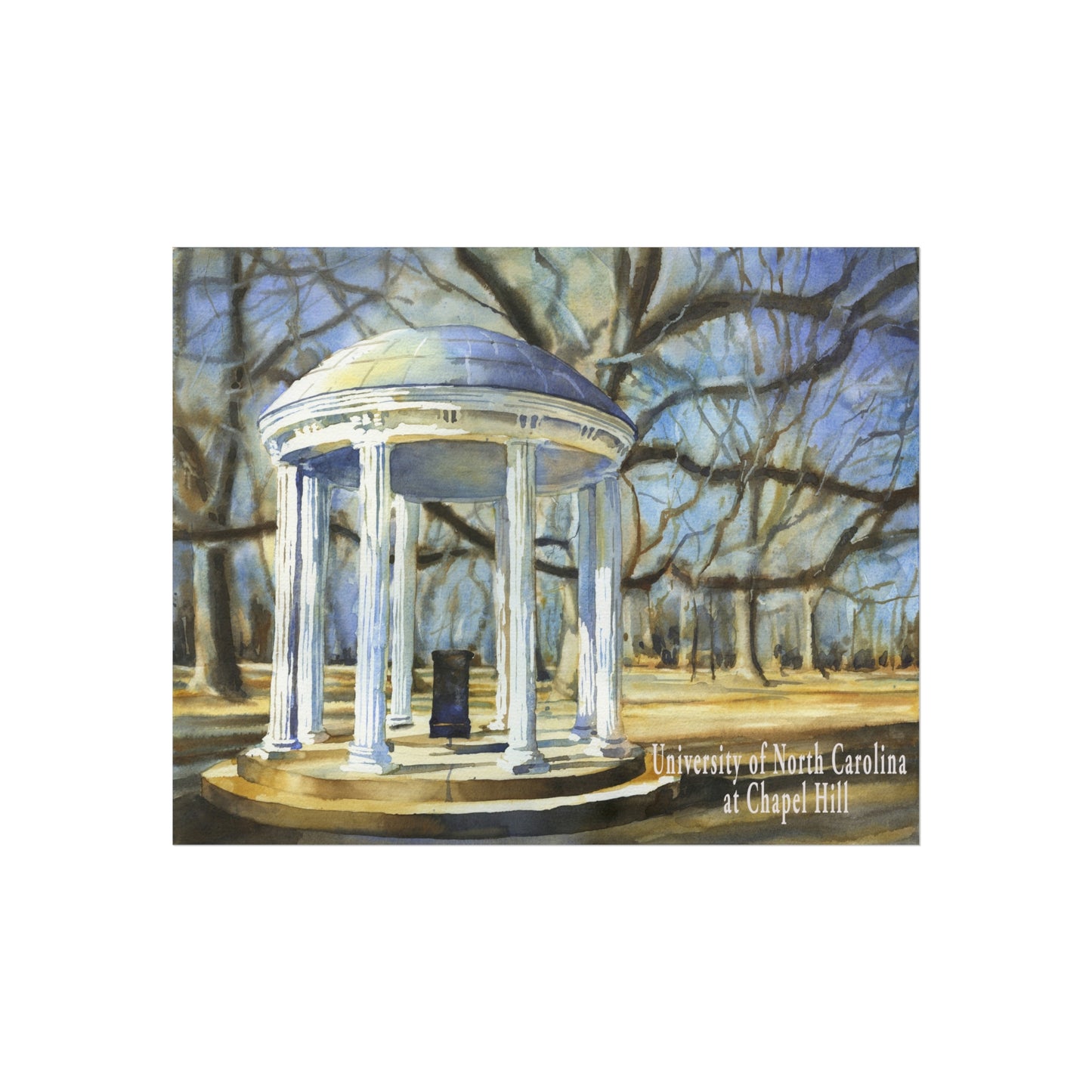 UNC Old Well Fine Art Poster — University of North Carolina Chapel Hill Print