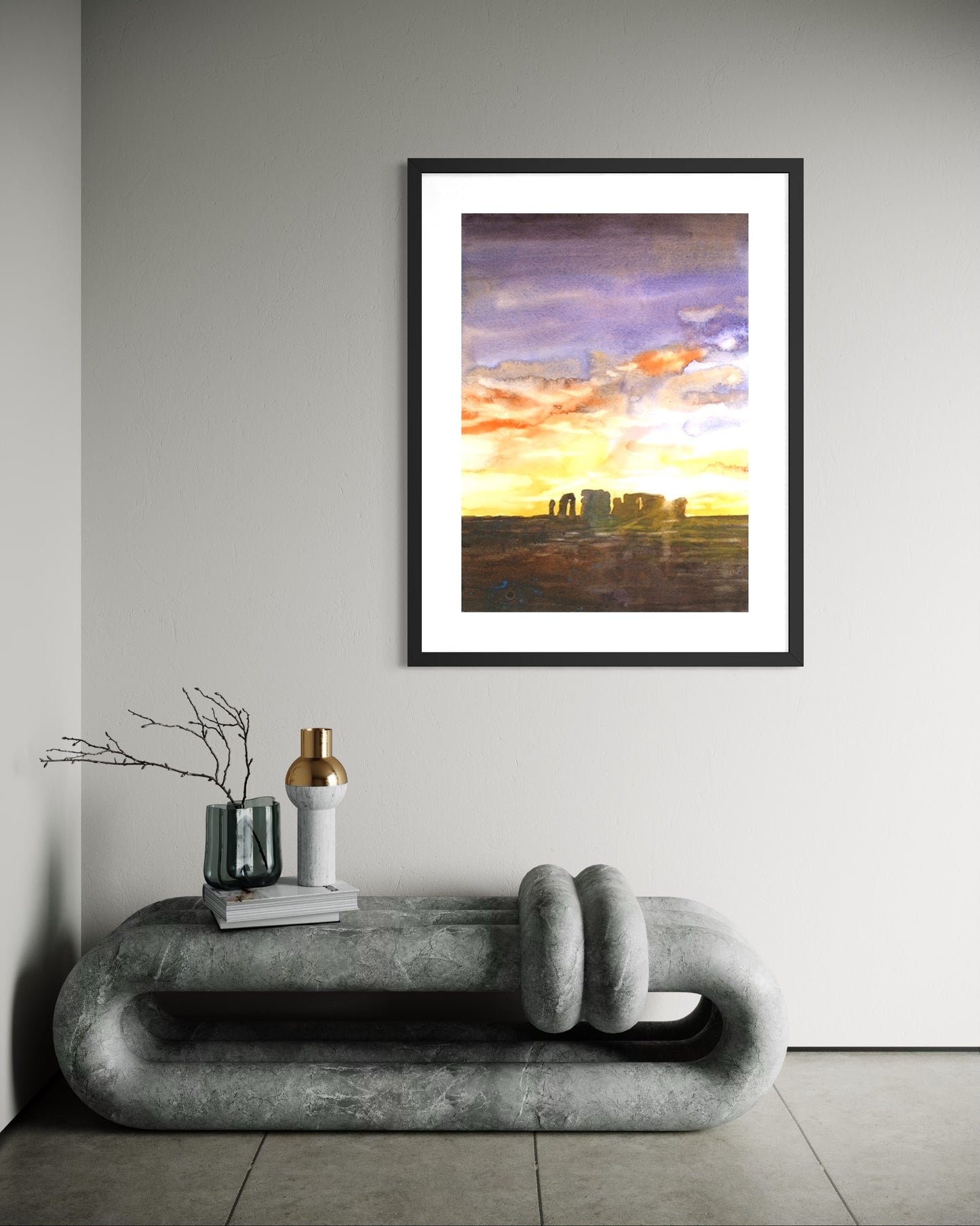 Caballo corriendo por la tundra: pintura de caballos, arte de caballos. Pintura de caballos acuarela batik paisaje pintura pared arte decoración del hogar caballo (impresión)