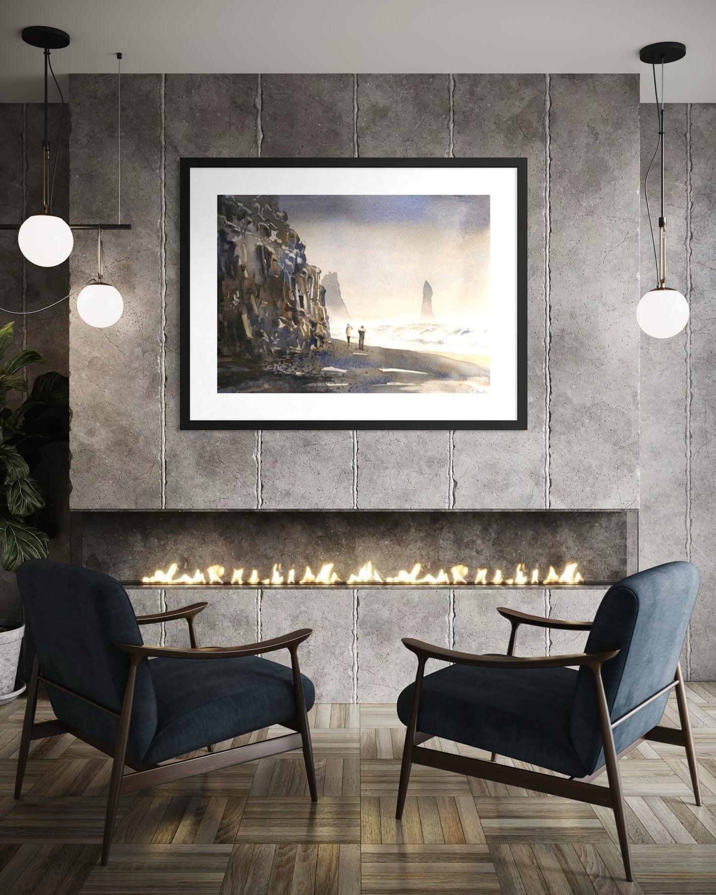 Caballo corriendo por la tundra: pintura de caballos, arte de caballos. Pintura de caballos acuarela batik paisaje pintura pared arte decoración del hogar caballo (impresión)