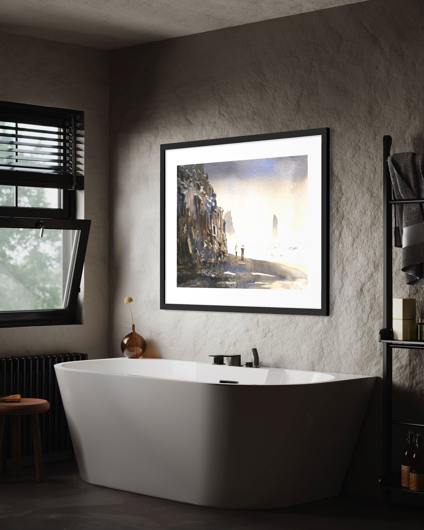 Caballo corriendo por la tundra: pintura de caballos, arte de caballos. Pintura de caballos acuarela batik paisaje pintura pared arte decoración del hogar caballo (impresión)