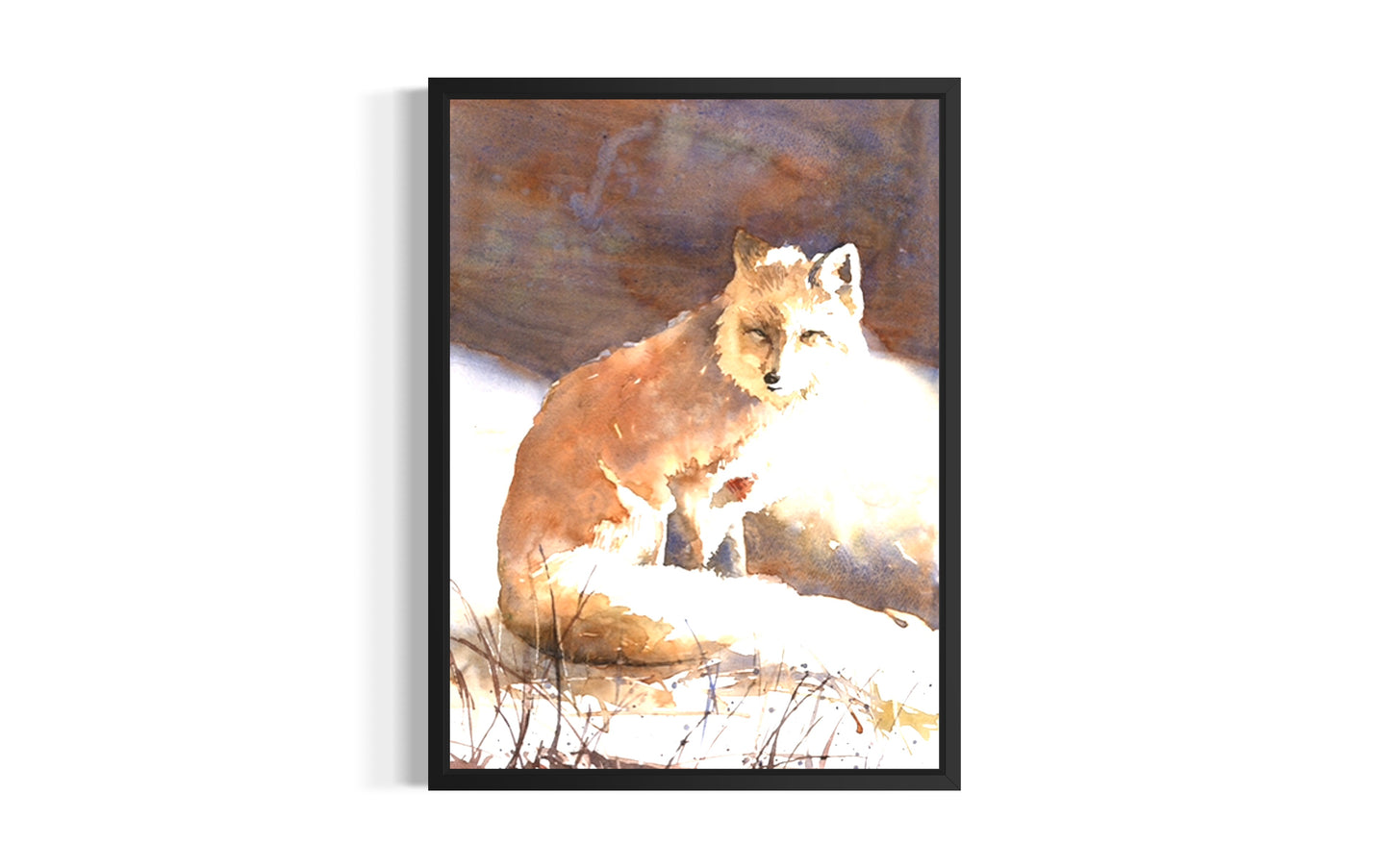 Watercolor painting Fox animal wildlife decor art for house mammal painting handmade item interior wall artwork (original)