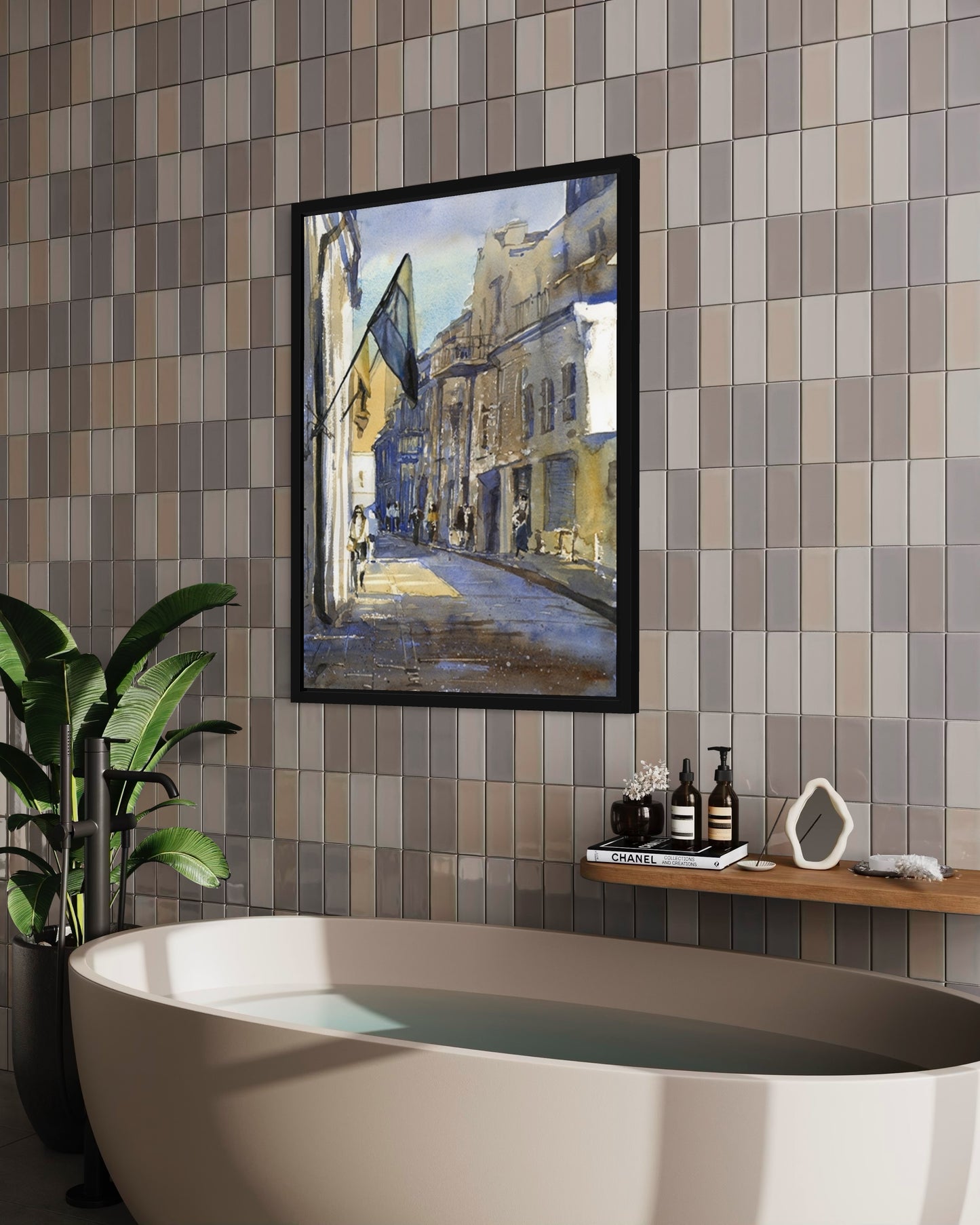 Medieval streets Old City Vilnius Lithuania Eastern Europe architecture print handnmade item travel destination watercolor cityscape (original)