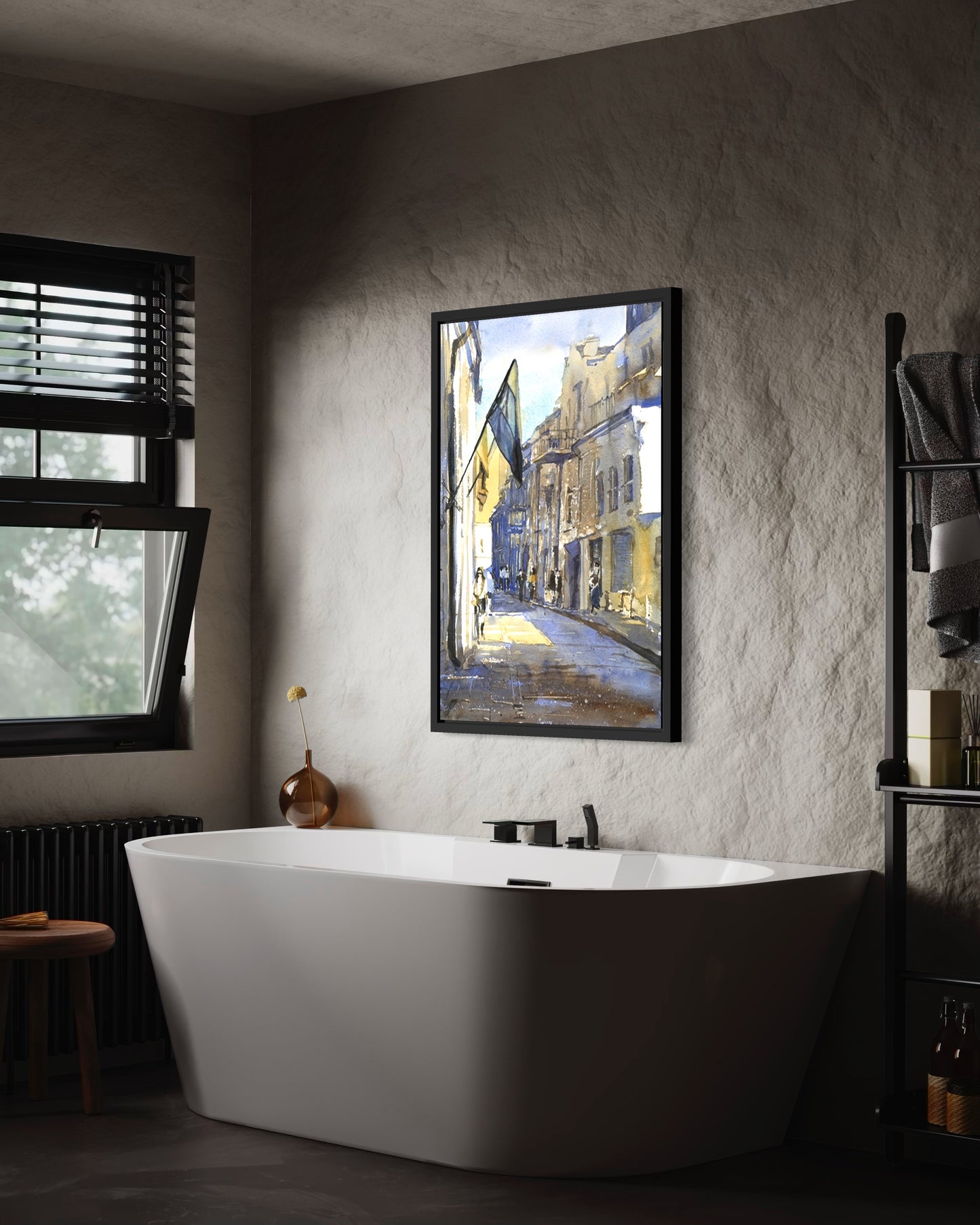 Medieval streets Old City Vilnius Lithuania Eastern Europe architecture print handnmade item travel destination watercolor cityscape (original)