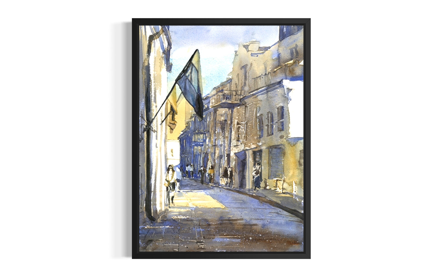 Medieval streets Old City Vilnius Lithuania Eastern Europe architecture print handnmade item travel destination watercolor cityscape (original)