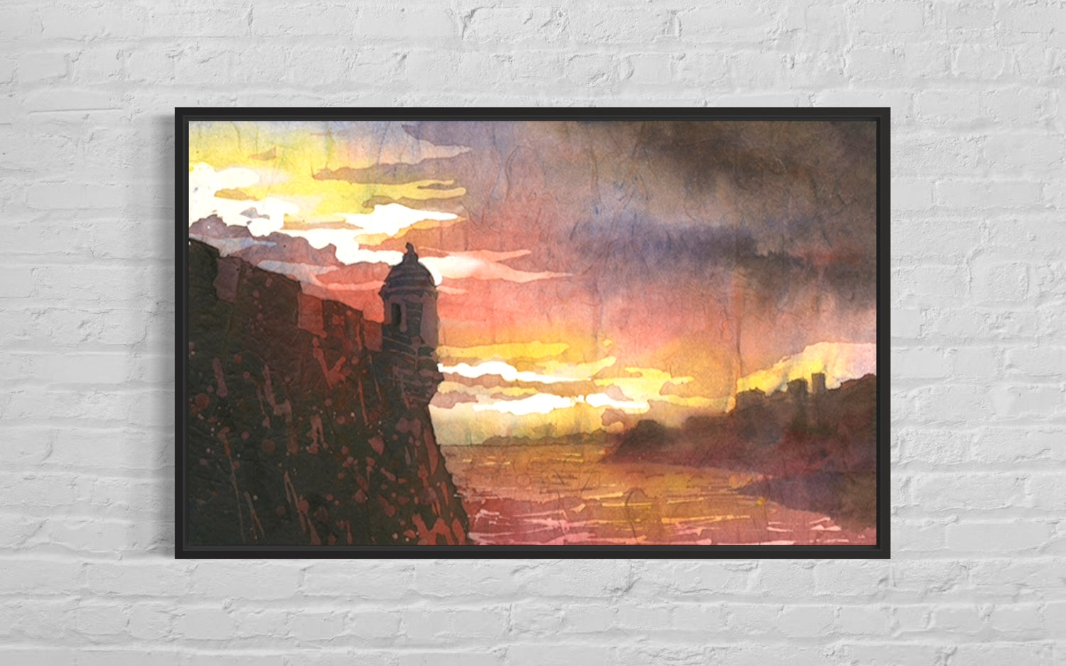 Vibrant handmade watercolor painting by Ryan Fox, celebrated member of the National Watercolor Society, perfect fine art piece for contemporary home or office walls—makes a thoughtful gift for art lovers