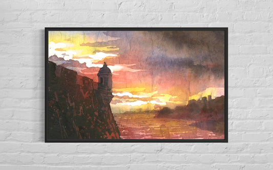 Vibrant handmade watercolor painting by Ryan Fox, celebrated member of the National Watercolor Society, perfect fine art piece for contemporary home or office walls—makes a thoughtful gift for art lovers