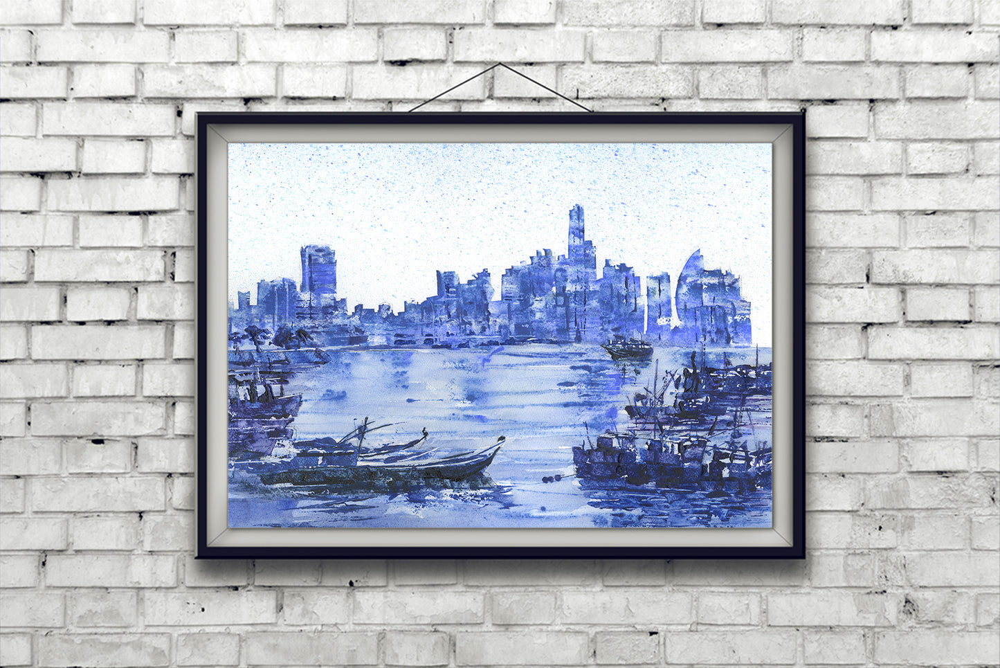 Panama City Central America harbor trendy wall art handmade home decor skyline nautical boat travel essential (original)