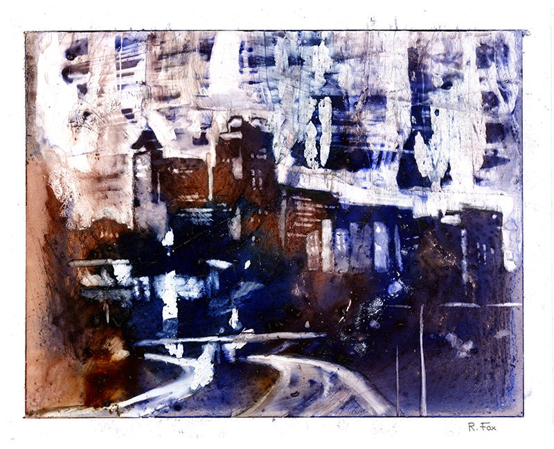 Downtown Raleigh, NC skyline Raleigh art Raleigh watercolor fine art print watercolor skyline Raleigh North Carolina artwork NC (print)