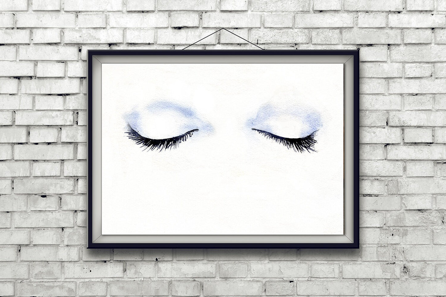 Woman's eyes fashion illustration.  Watercolor painting of woman&#39;s eyelashes, fashion illustration womans eyes watercolor painting art