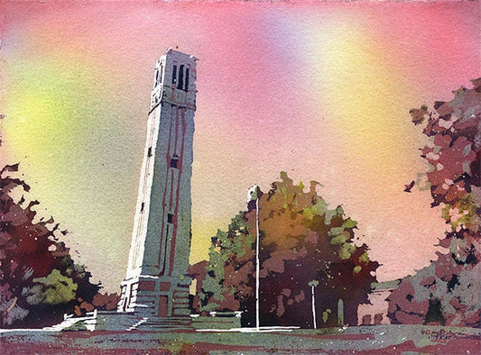 Memorial Bell Tower NCSU Wolfpack campus near downtown Raleigh artwork