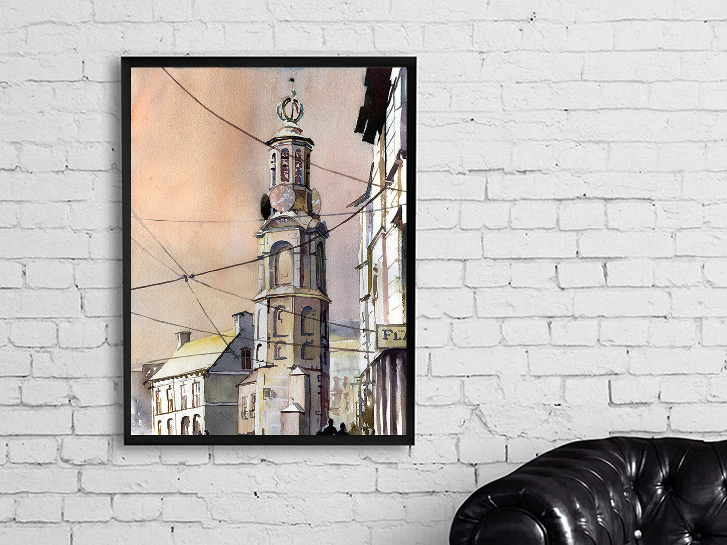 Amsterdam colorful landscape wall art print for house