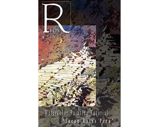 Tutorial de pintura en acuarela PDF- aprende a pintar Machu Picchu. Aprende a pintar Machu Picchu, Perú lección de acuarela PDF instrucción de arte